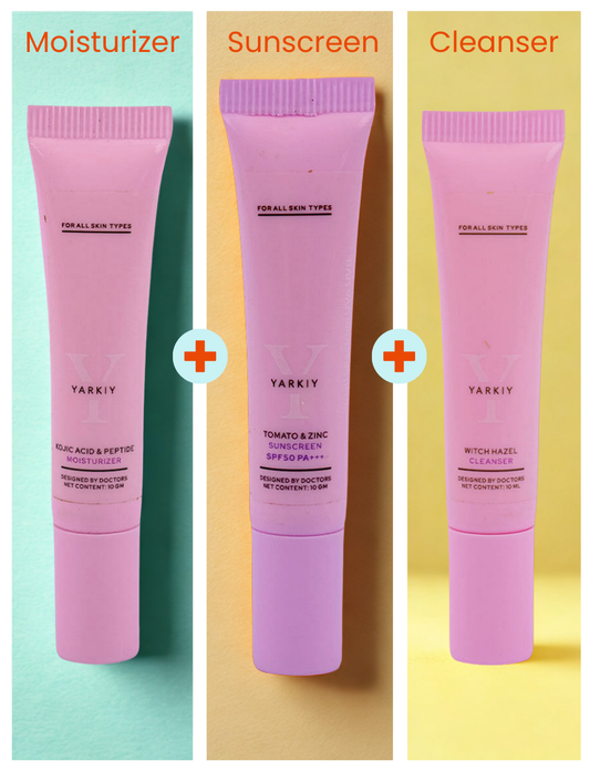 Cleanser + Moisturizer + Sunscreen Super Saver Combo of 3